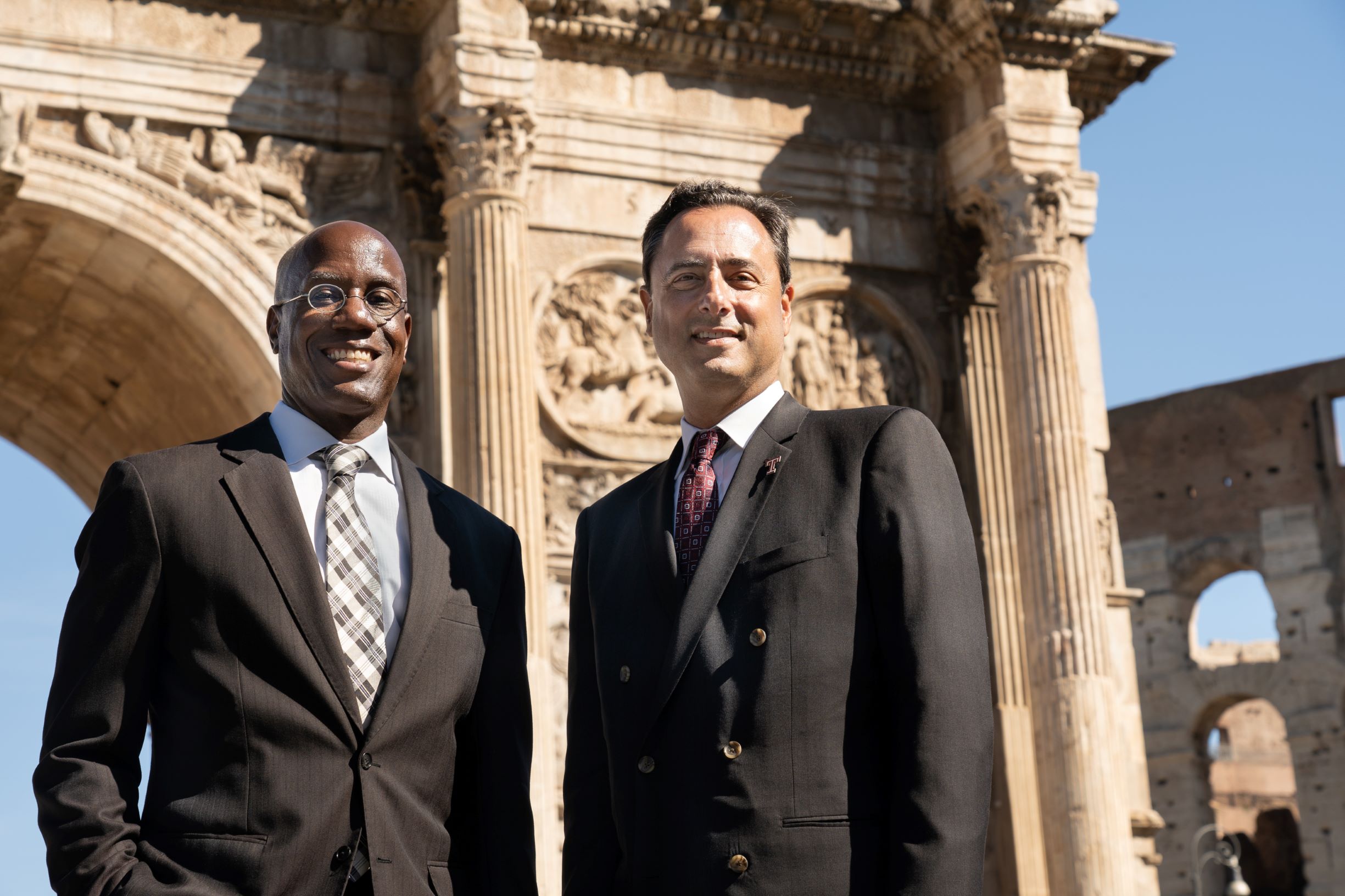 President Wingard and Provost Mandel in Rome, Italy