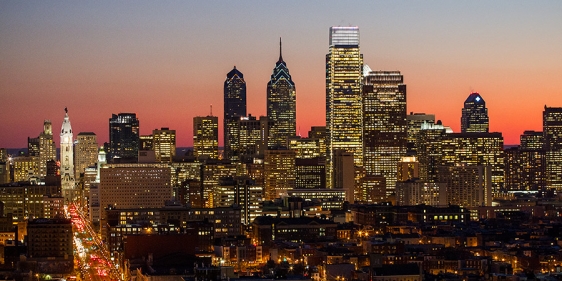 Philadelphia s skyline from Temple s Main Campus.