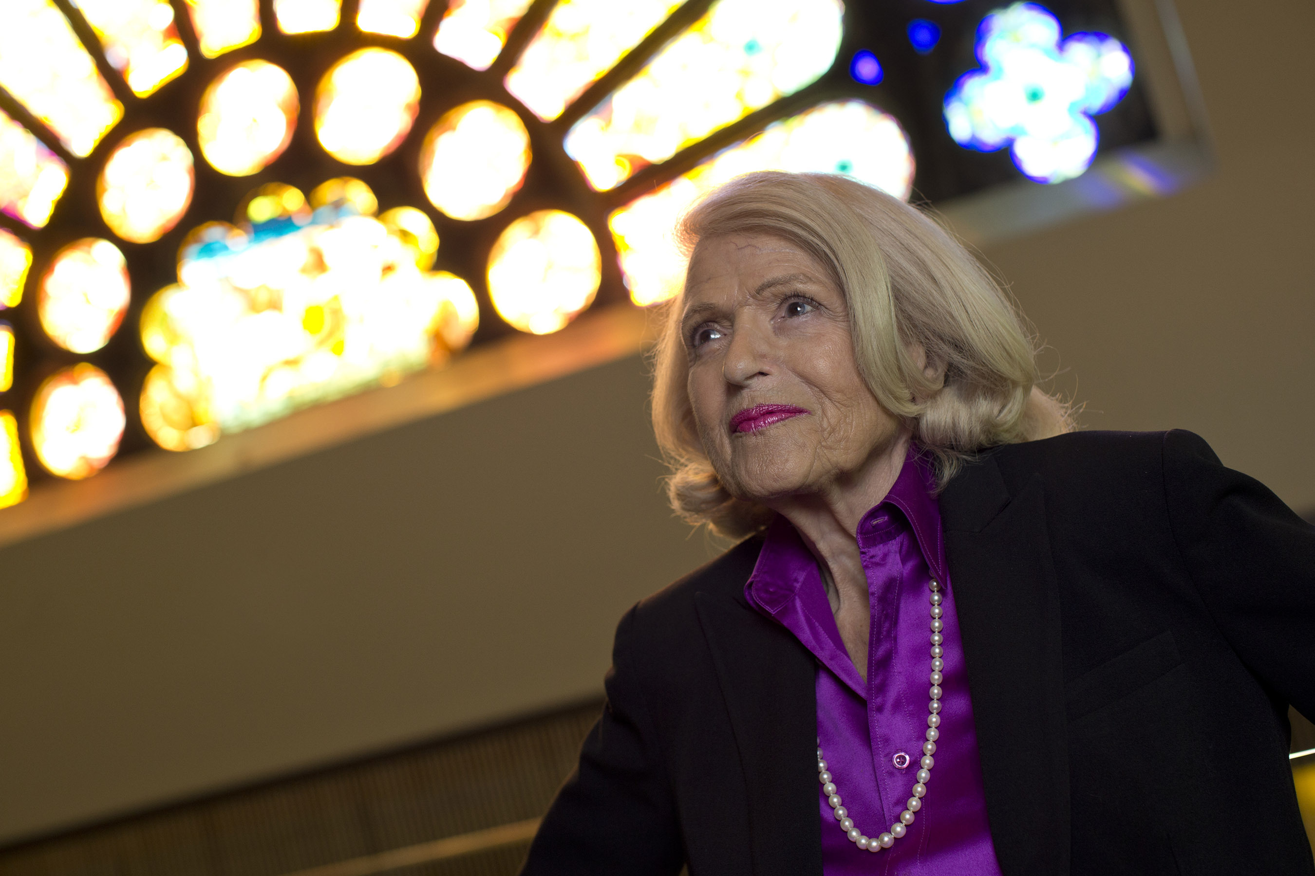 Temple alumnae Edith Windsor at the Temple Performing Arts Center in 2014.