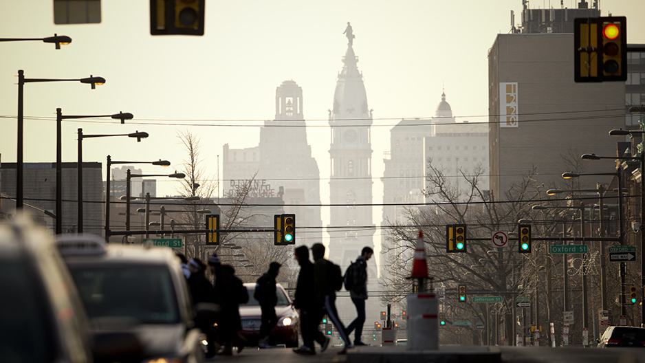 Philadelphia City Hall from North Broad Street.