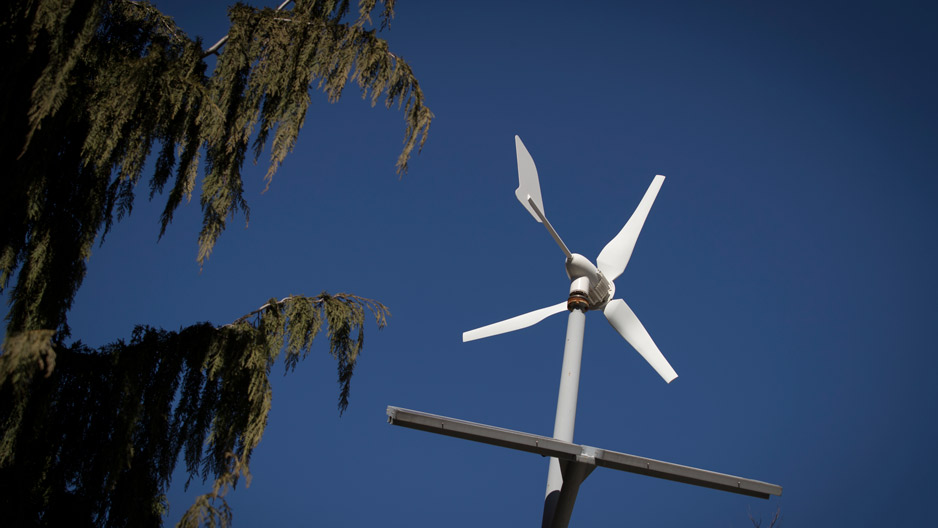 A wind turbine on Temple s Main Campus.