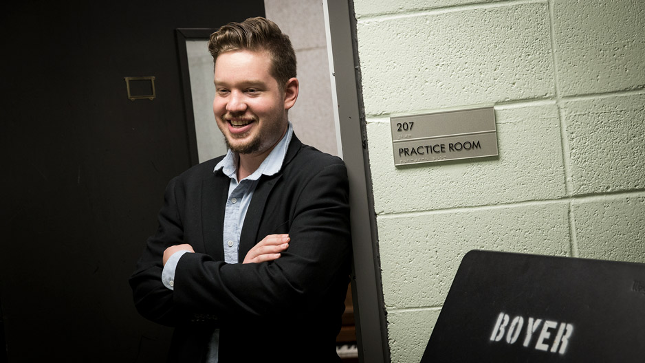 Sean Markey in Temple s Presser Hall.
