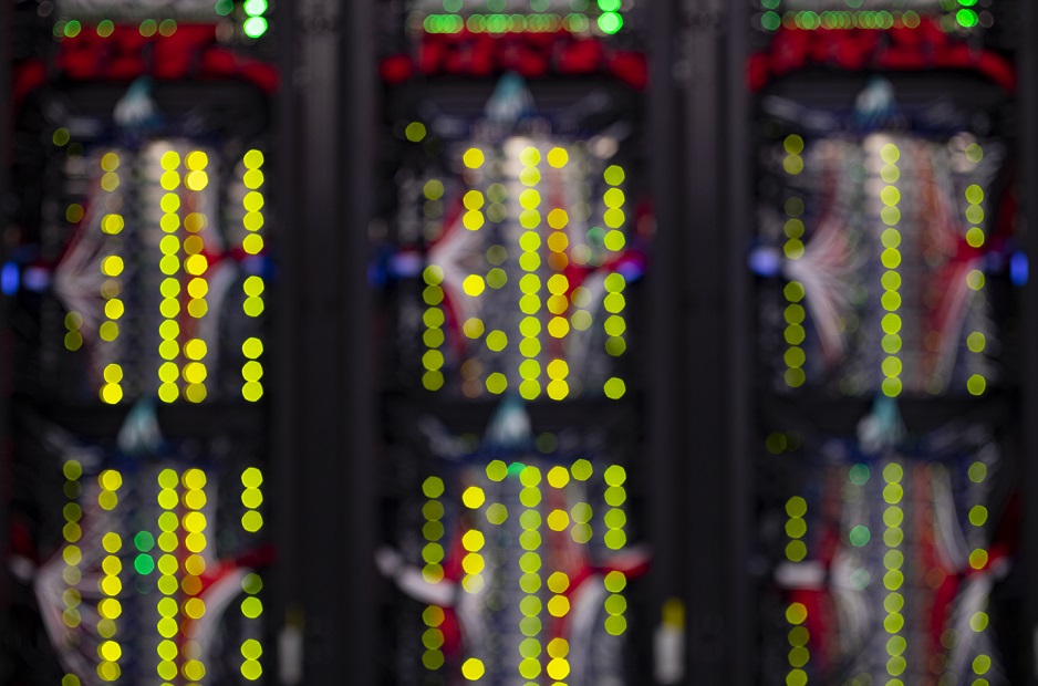 Colorful abstract lights representing a digital space.