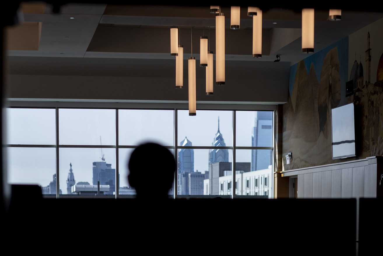 a view of the Philadelphia skyline