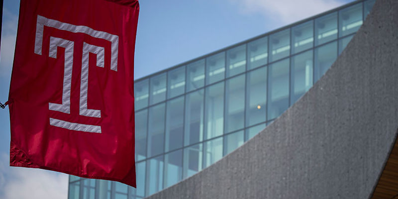 Charles Library with Temple flag