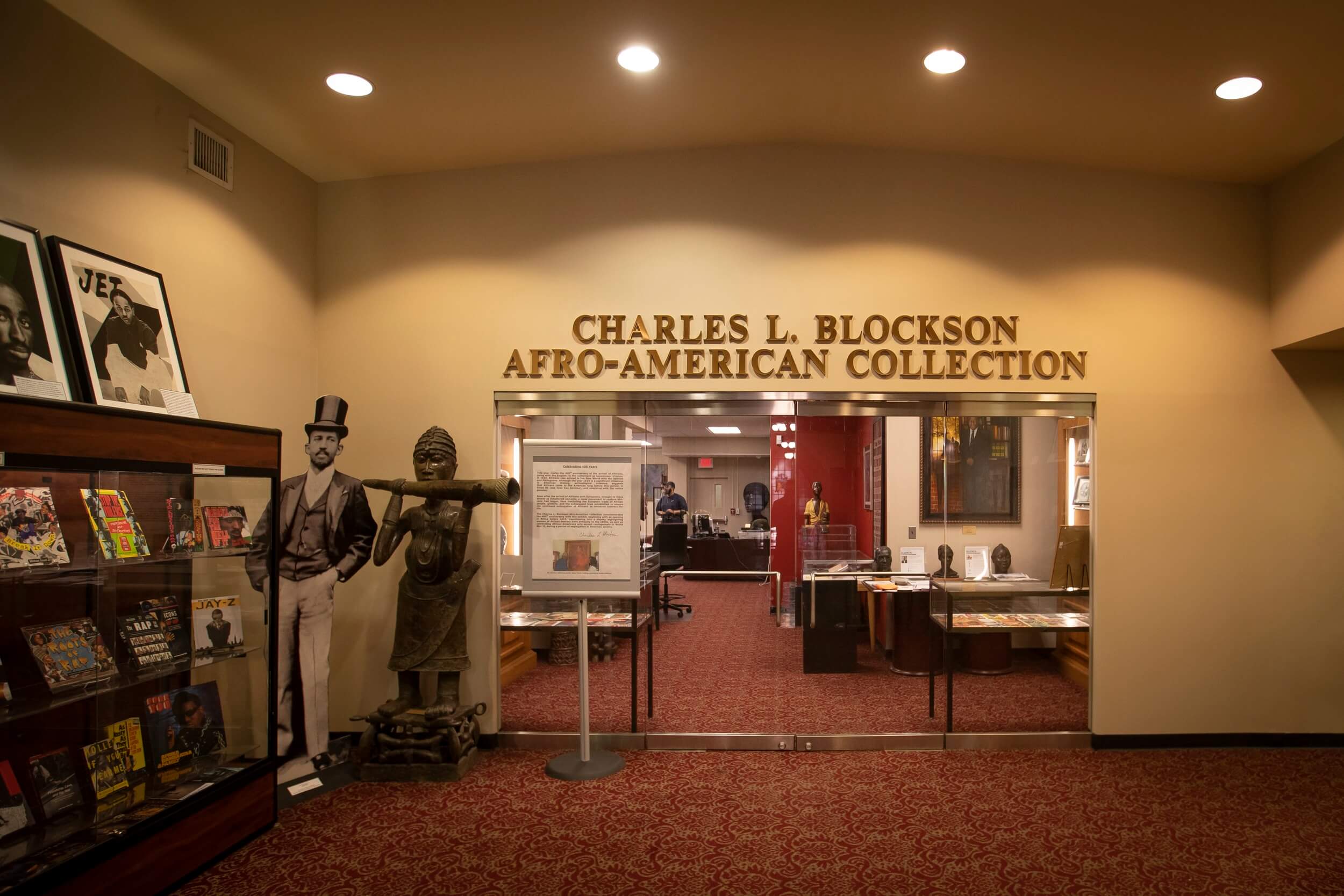 The entrance to the Charles L. Blockson Afro-American Collection