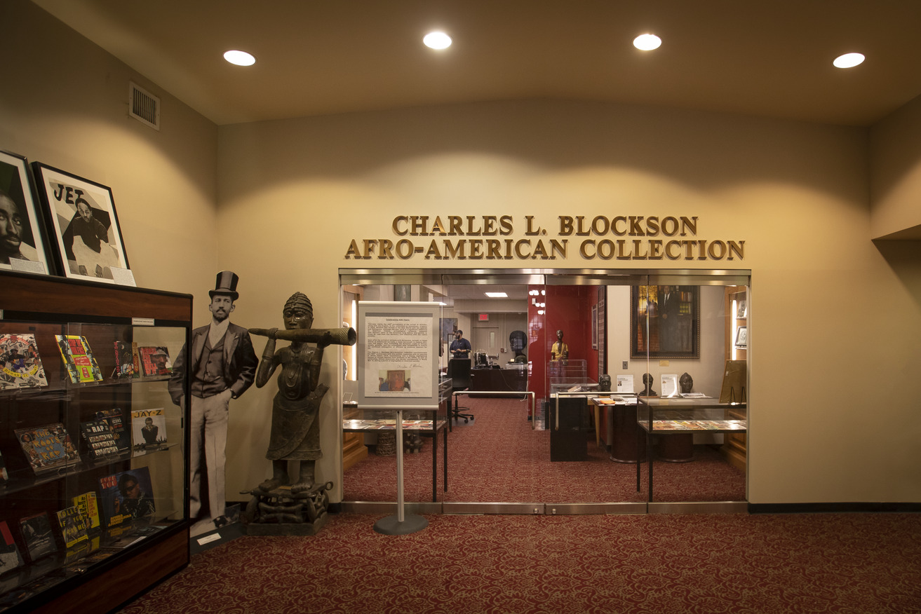 The entrance to the Blockson Collection