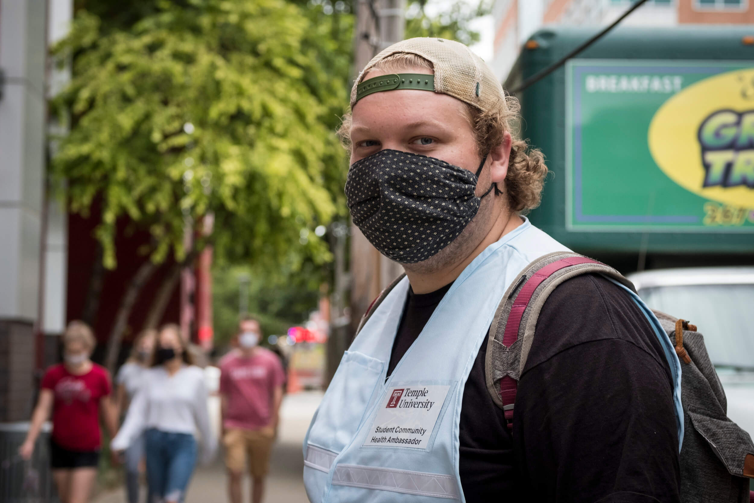 Nicholas Palomba, a student community health ambassador on Temple's Main Campus.