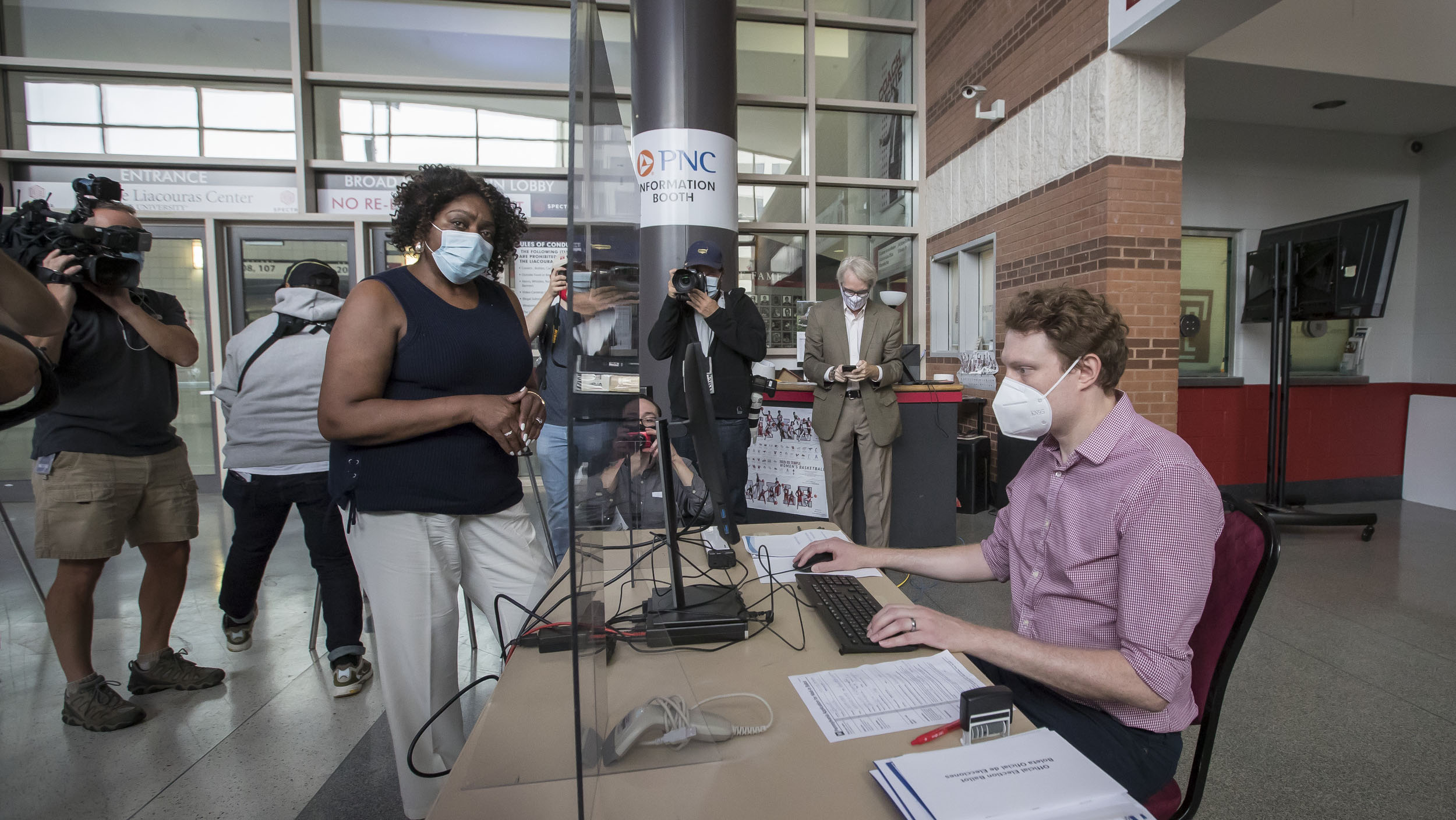 a voter casting a vote.