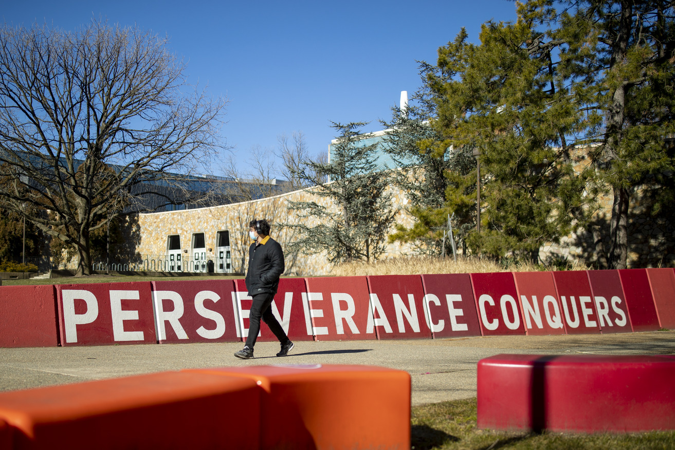 A student on Main Campus.