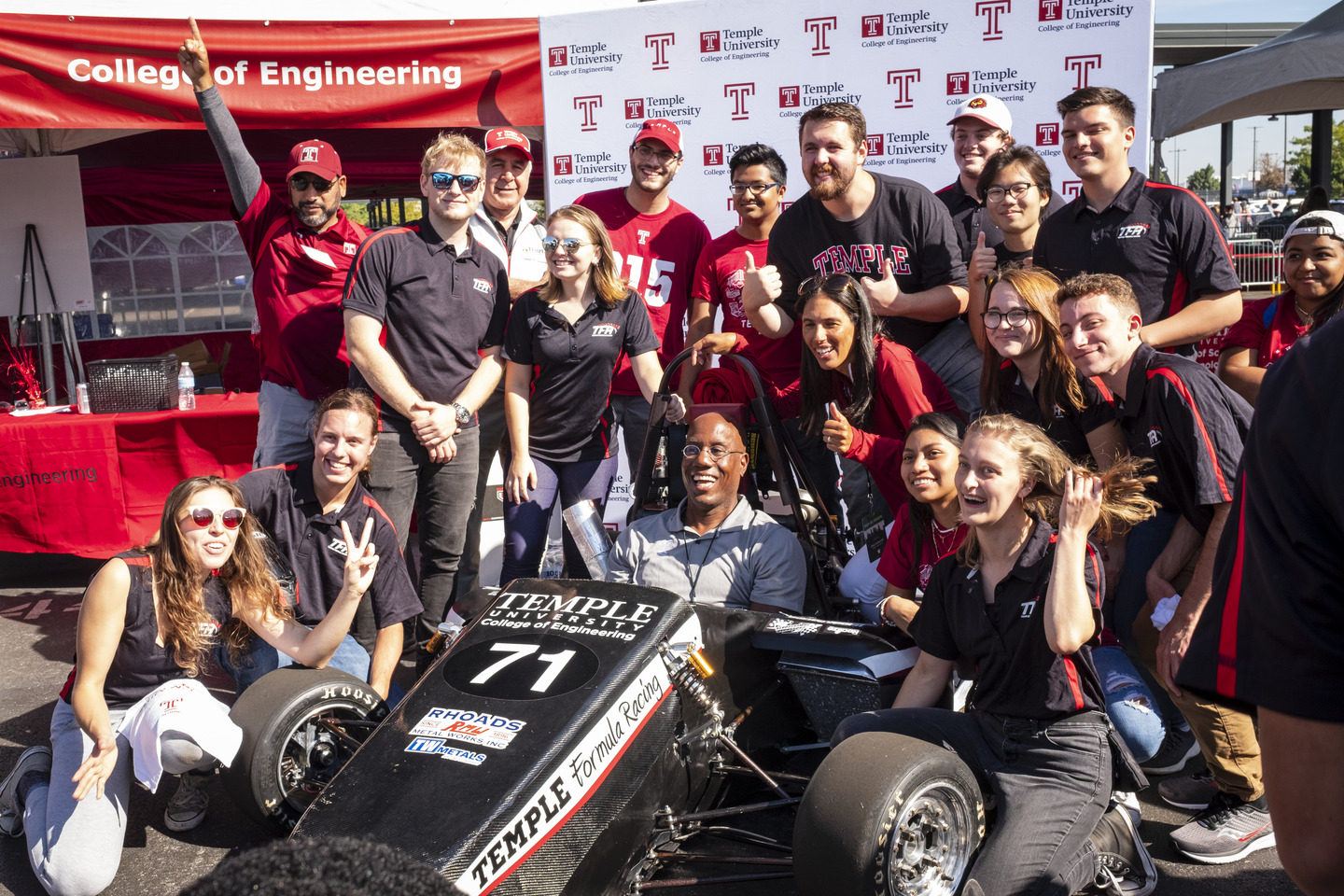 Image of Jason Wingard at a Temple University homecoming event.