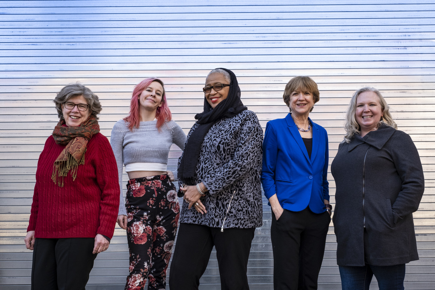 WRTI hosts Melinda Whiting, Courtney Blue, Bobbi I. Booker, Susan Lewis and Maureen Malloy