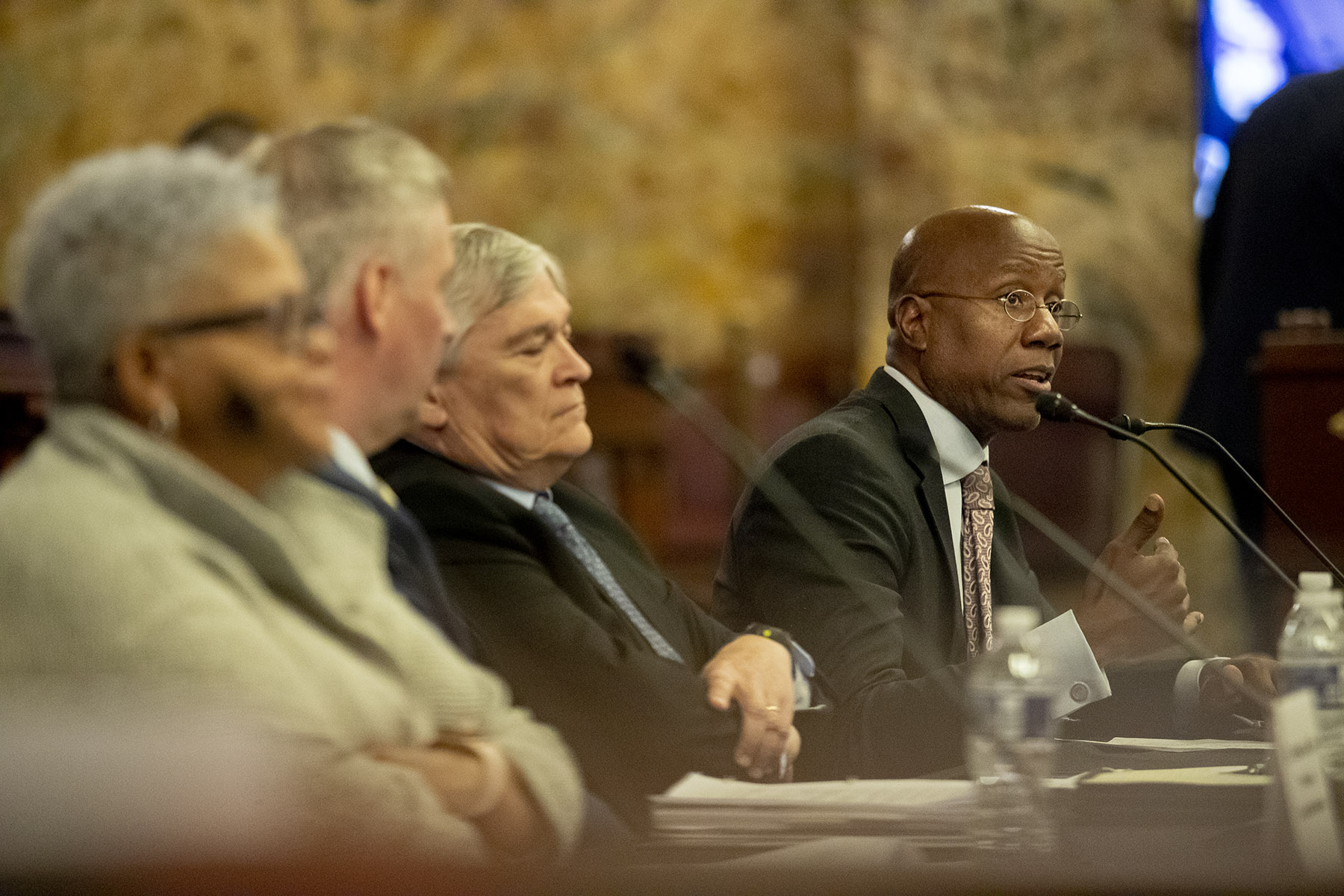 President Wingard testifies during the state appropriation hearings.