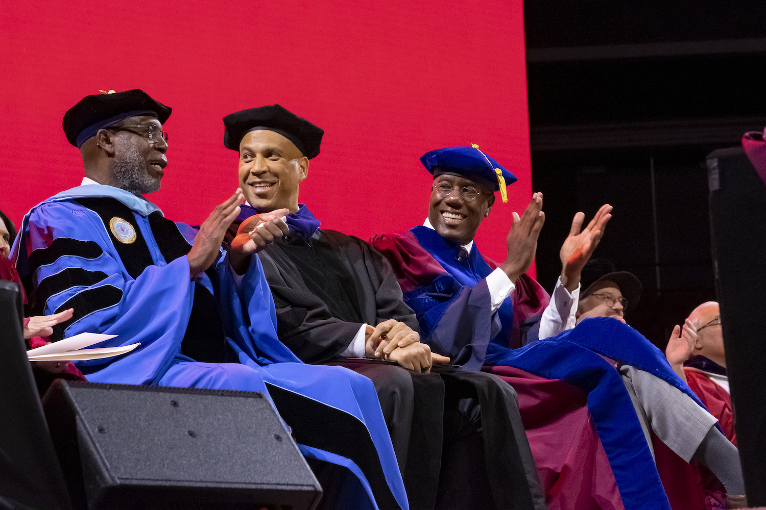 Senator Cory Booker and Temple President Jason Wingard