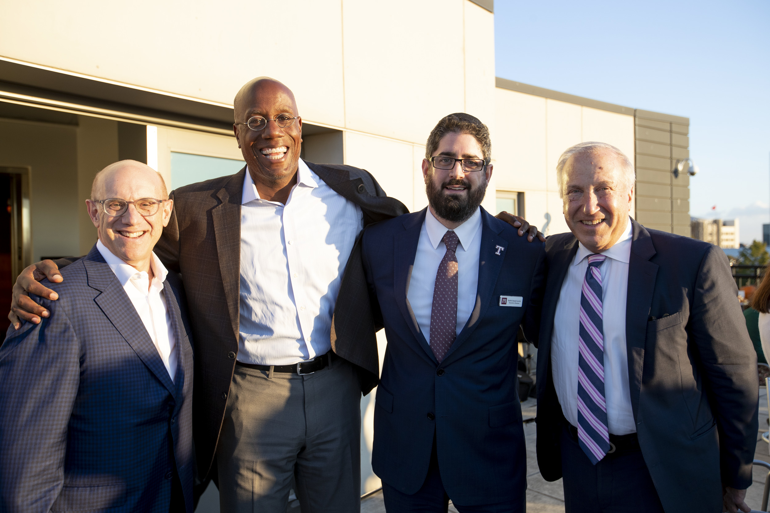 Jon Broder, Jason Wingard, Rabbi Daniel Levitt and Mitch Morgan