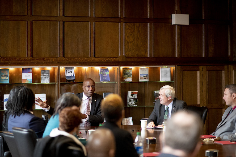 President Wingard meeting with elected officials