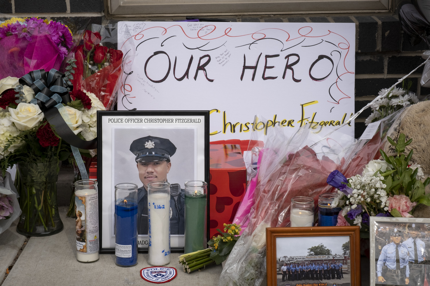 A memorial for Sergeant Christopher Fitzgerald