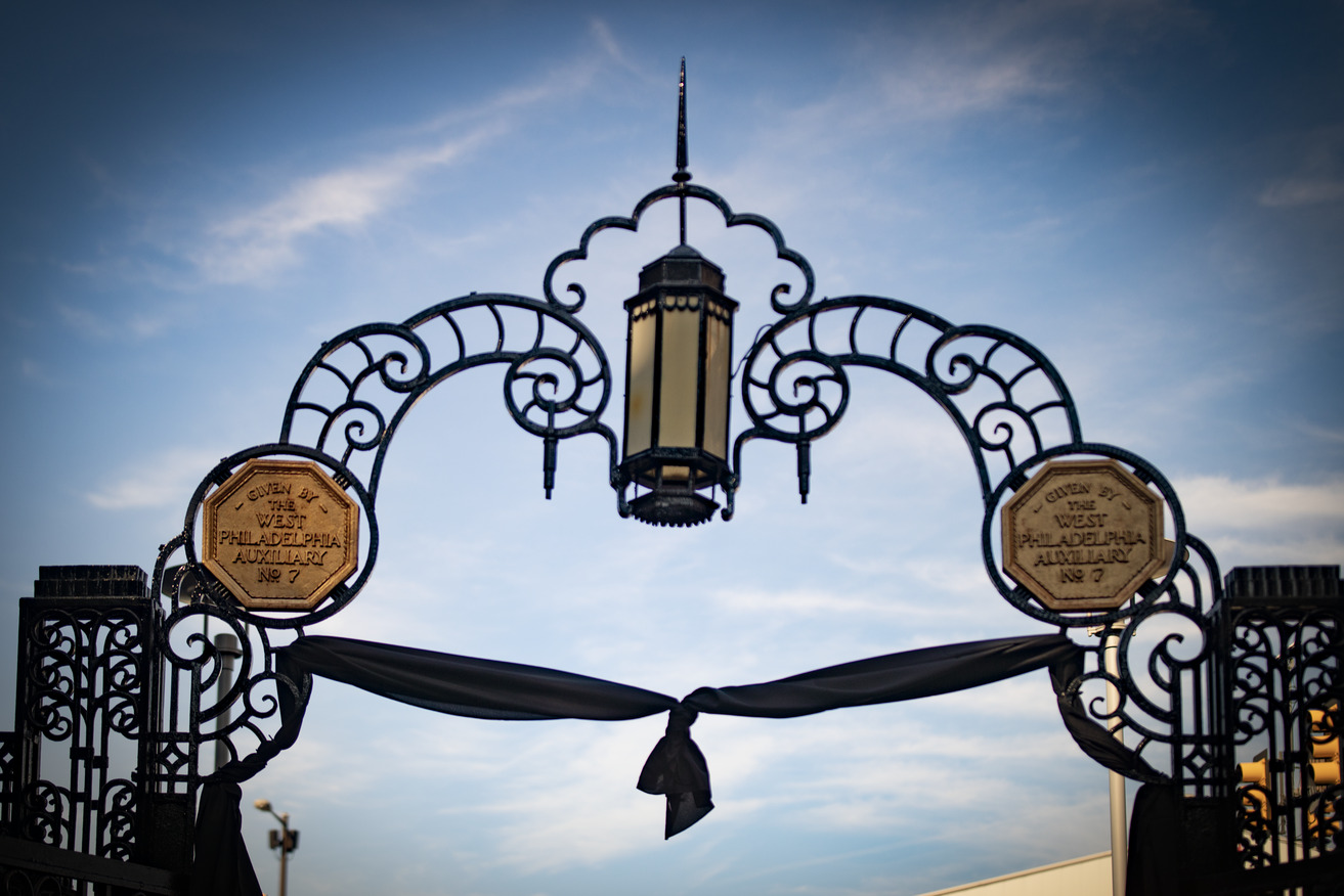 Black drapes were hung around Temples campus in honor of Joanne A. Epps.