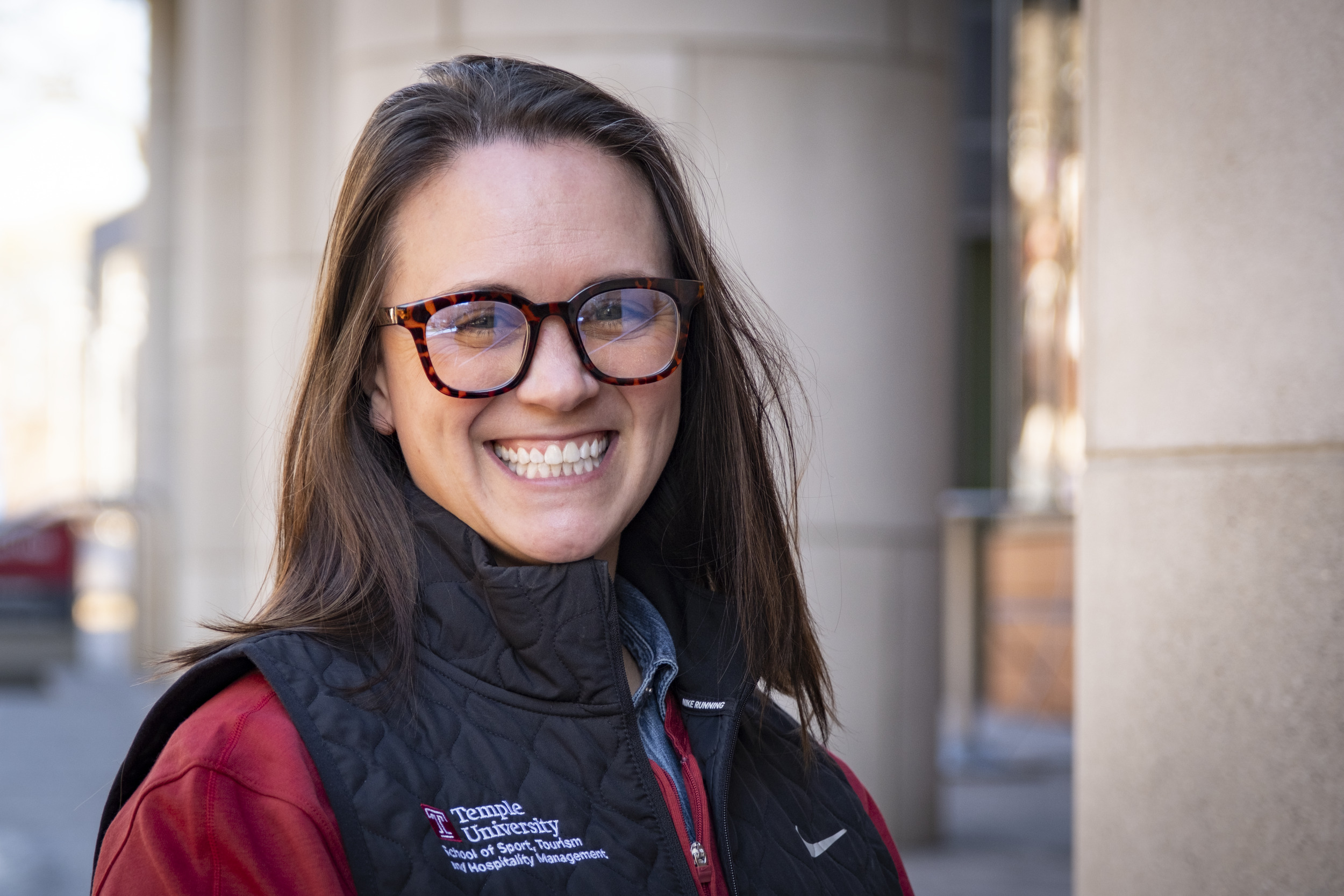 Image of Temple s Elizabeth Taylor, researcher developing the JournAI app.