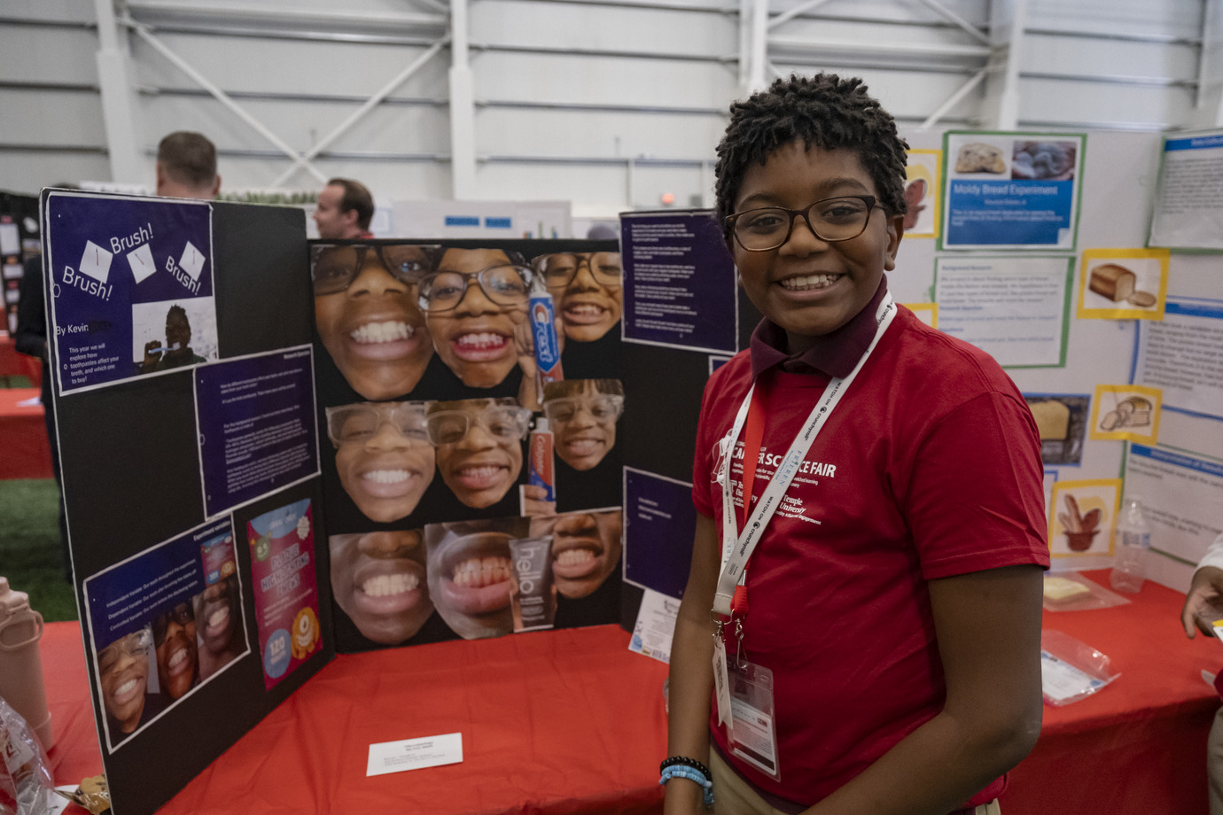 Image of a student at Temple s George Washington Carver Science Fair.