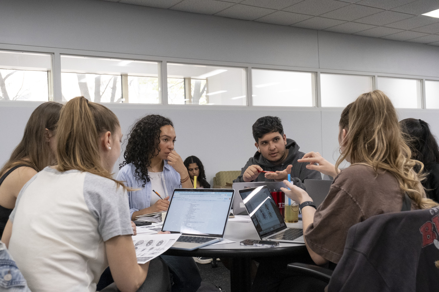 Students working together in the TECH Center