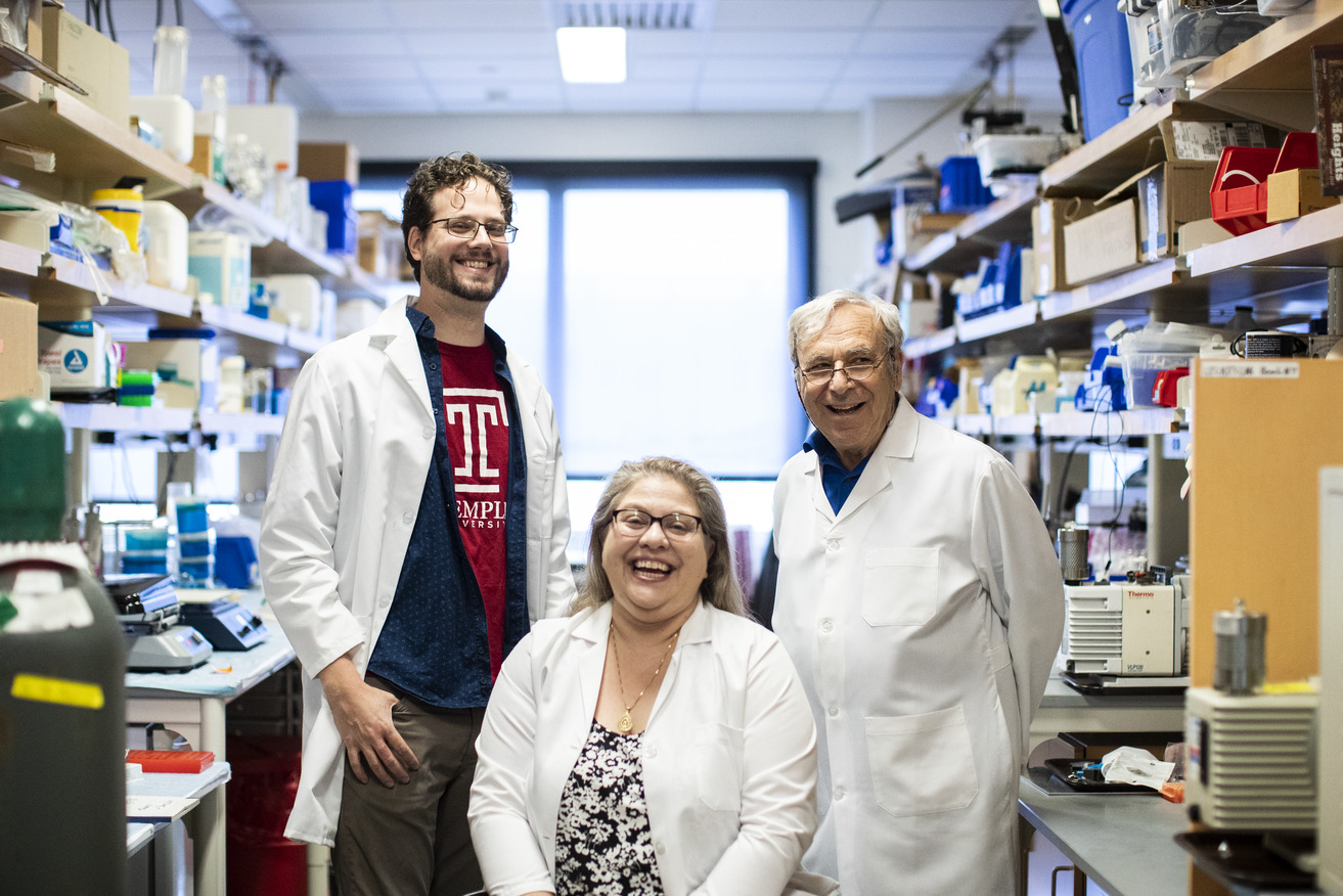 Image of the Temple faculty team who developed OmegaSkin.