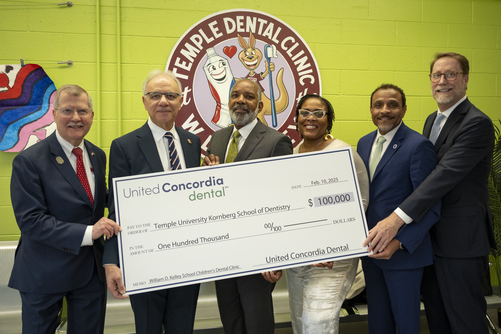 Check presentation at the dental clinic pictured.