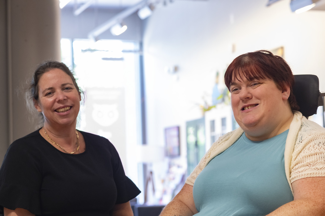 Sally Gould-Taylor and Shirley Baker smiling