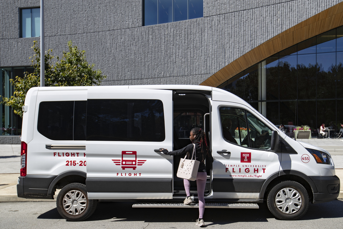 A student enters a Flight vehicle