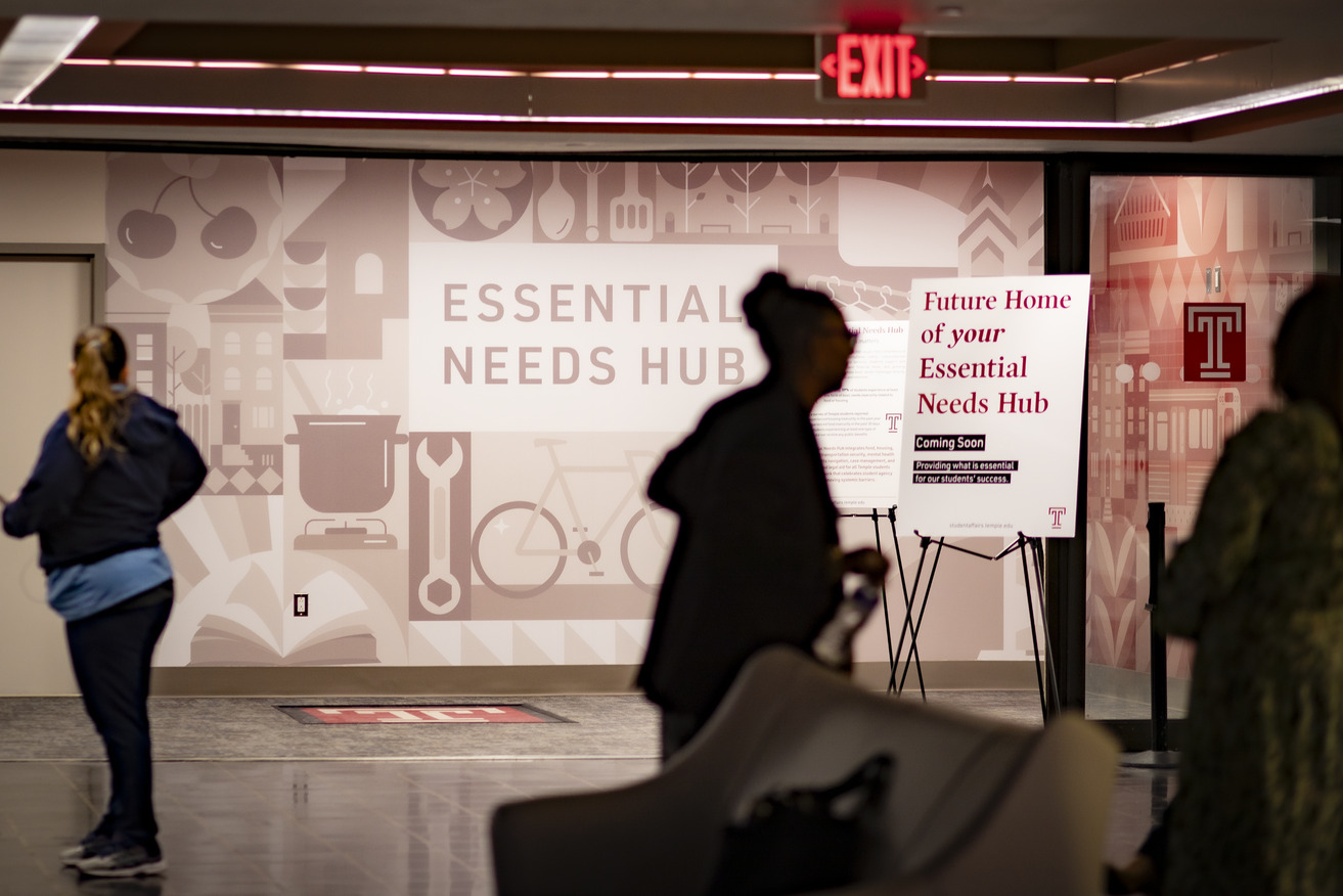 Location of Essential Needs Hub on Temple's campus