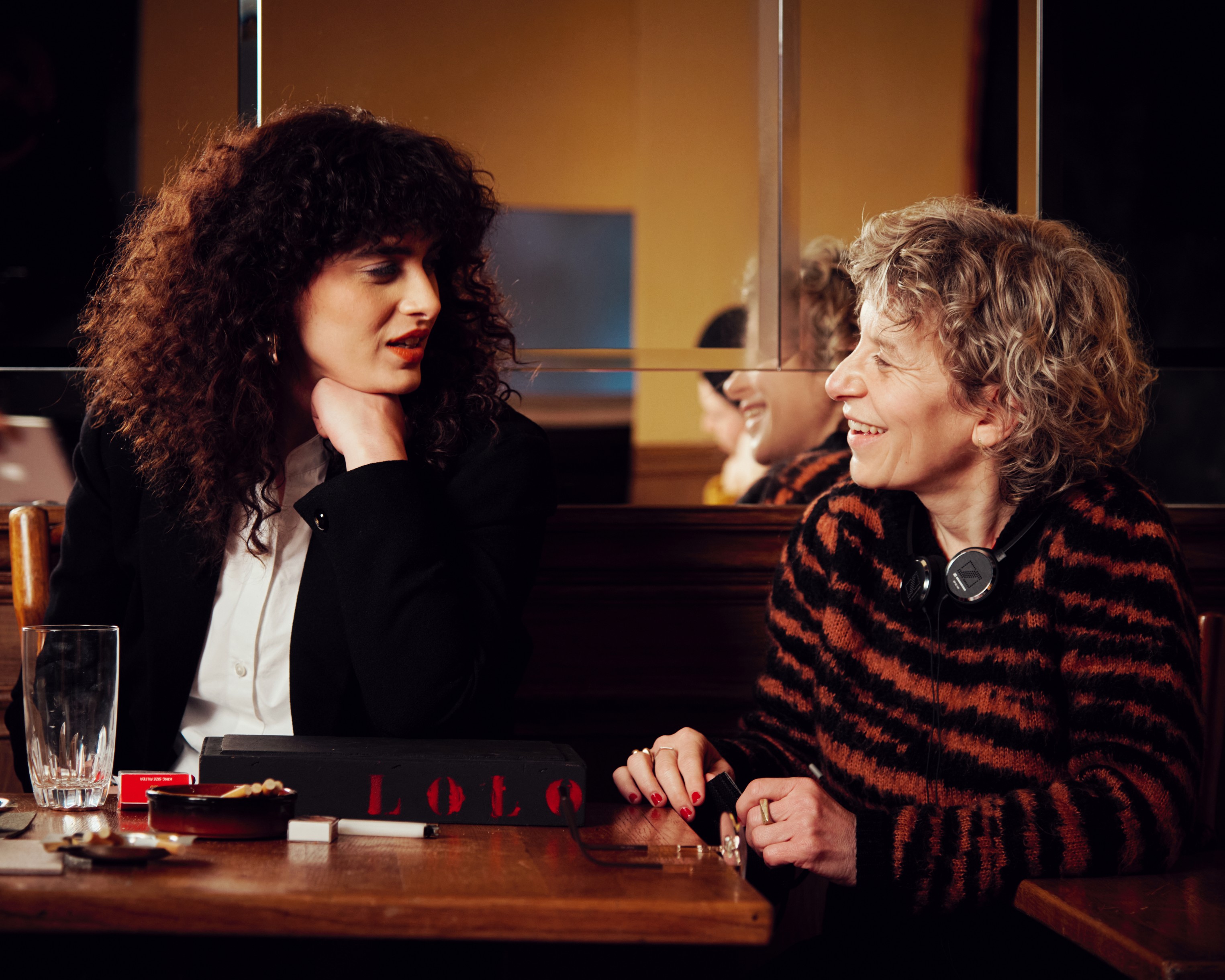 Image of Elisabeth Subrin and actress Manal Issa.