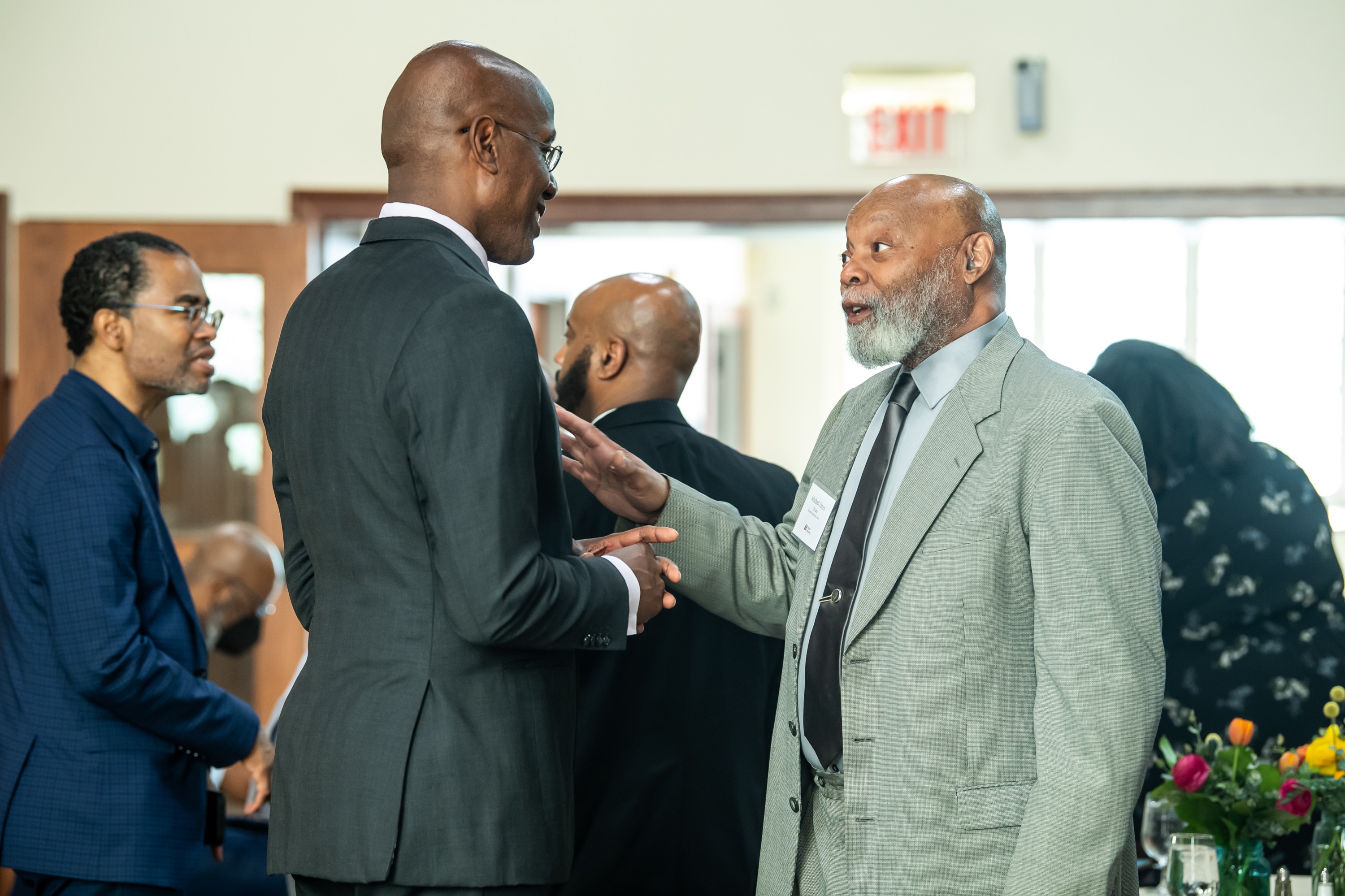 Image of President Wingard and Reverend Michael James Evans.