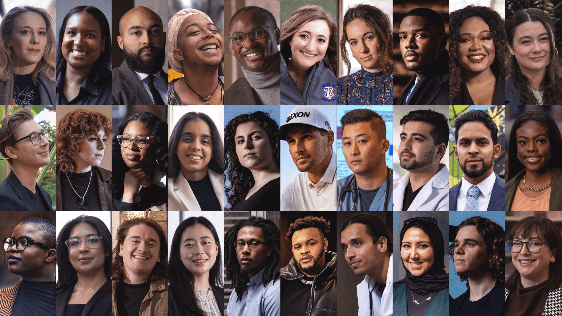 A collage of headshots of Temple s 30 Under 30 honorees for 2023