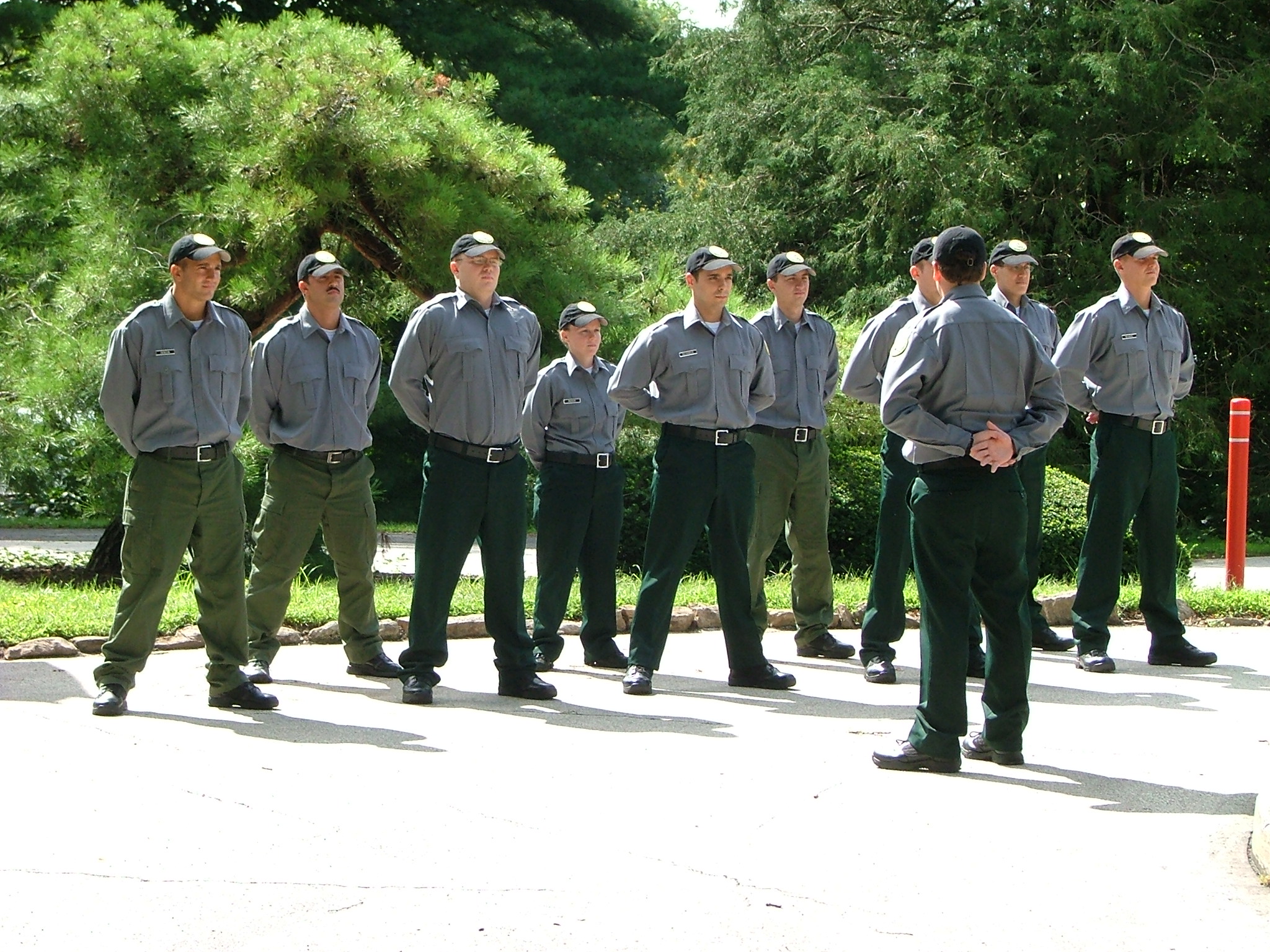 Temple University Municipal Police Academy in formation.