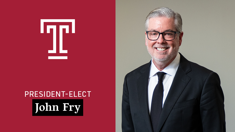 President-elect John Fry pictured.