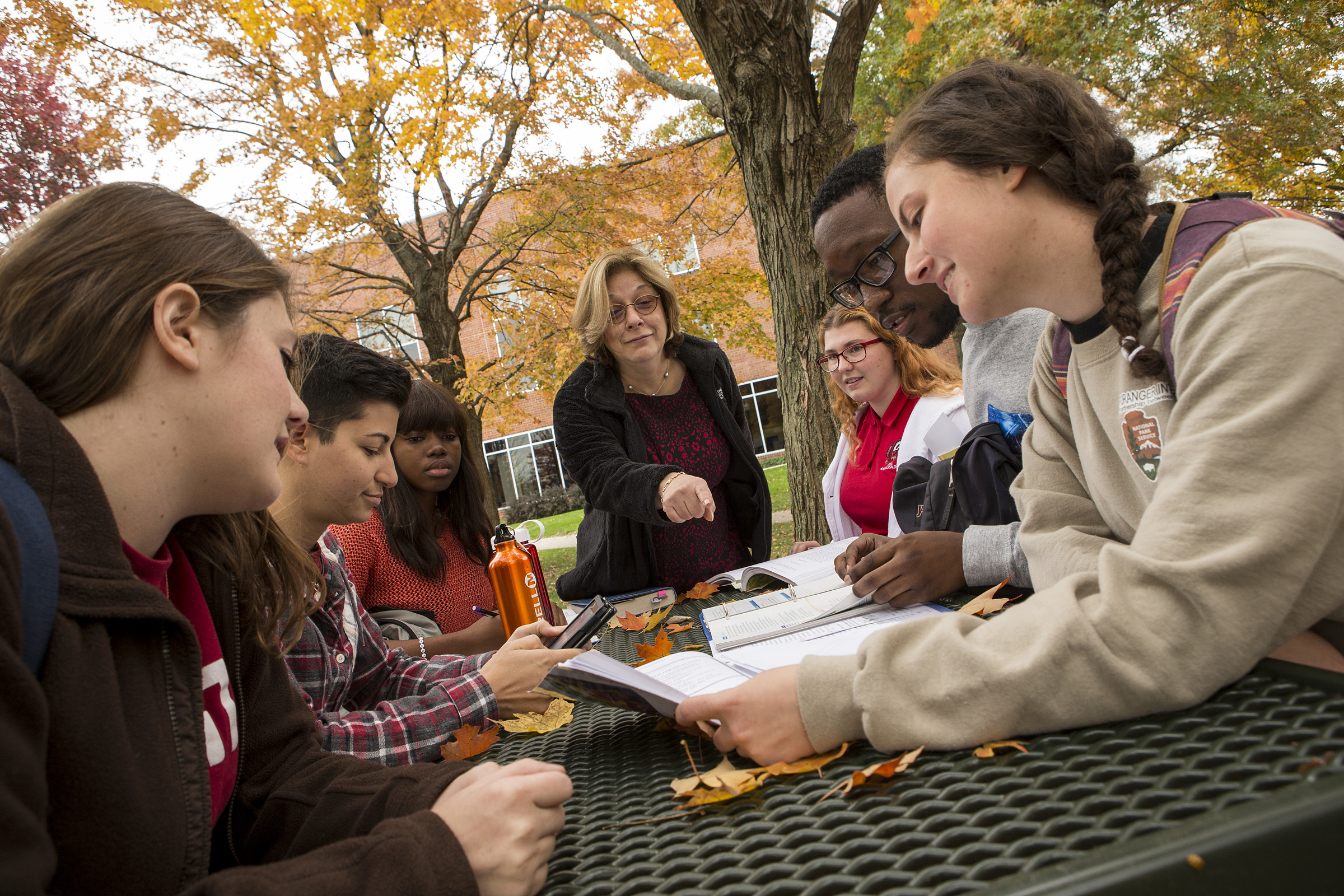 Students talk about their studies at Temple University Ambler