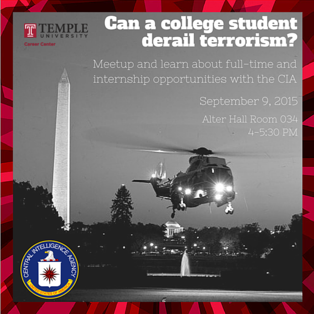 CIA Day Wednesday, September 9 from 10AM to 3PM in Student Center