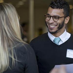 student speaking