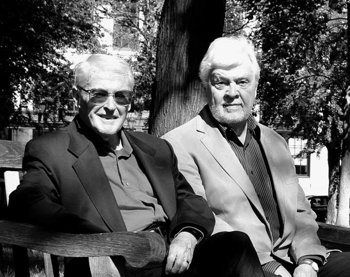 City in a Park authors two men sitting on a park bench