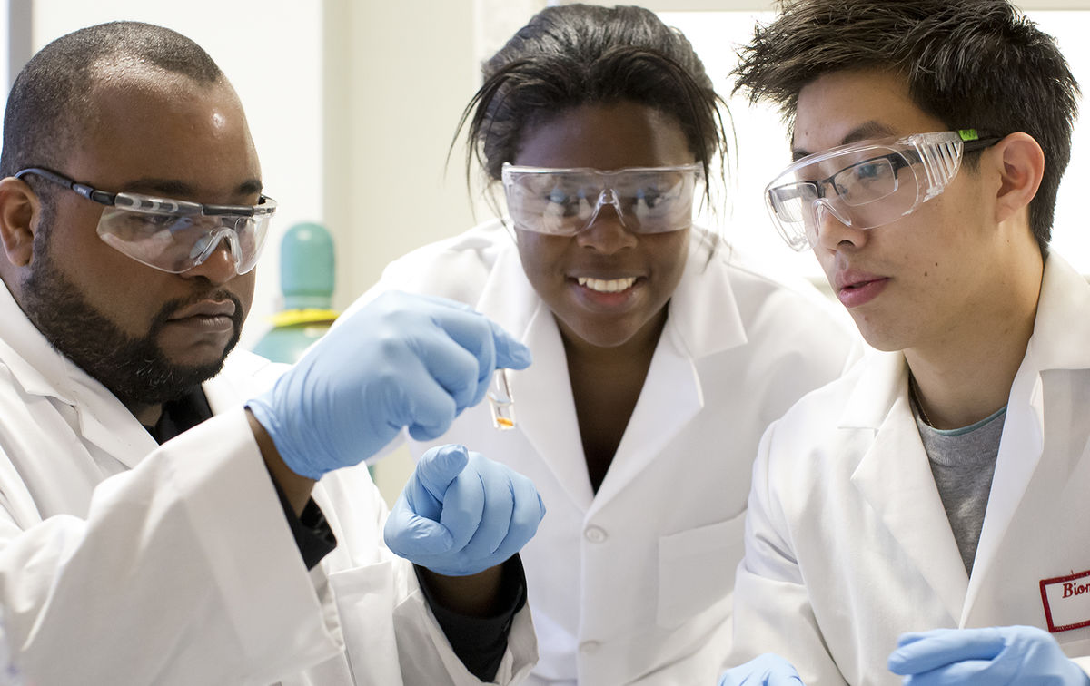 students in research lab