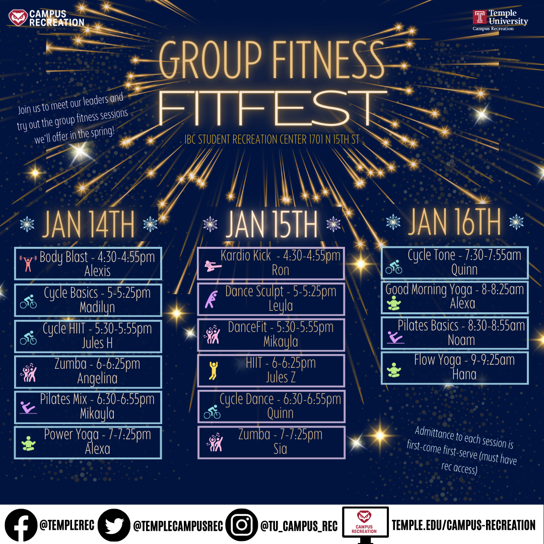 Group Fitness Schedule.