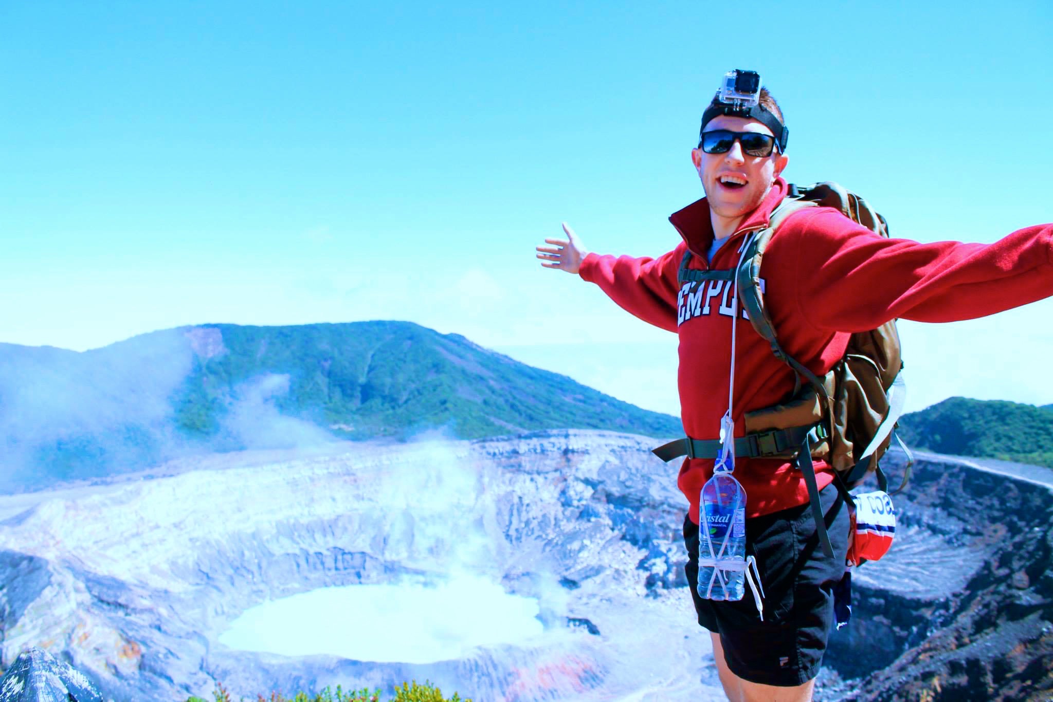LASS student at volcano