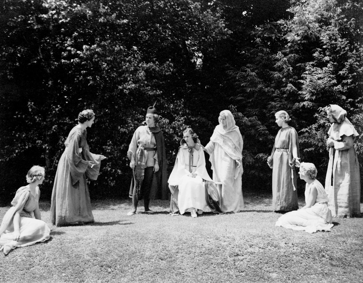 An historic image of May Festivities at Temple University Ambler.