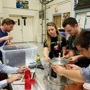 students in lab