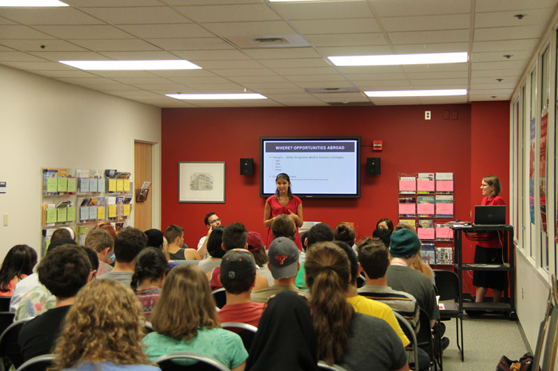 Tara Benner presenting at an info session
