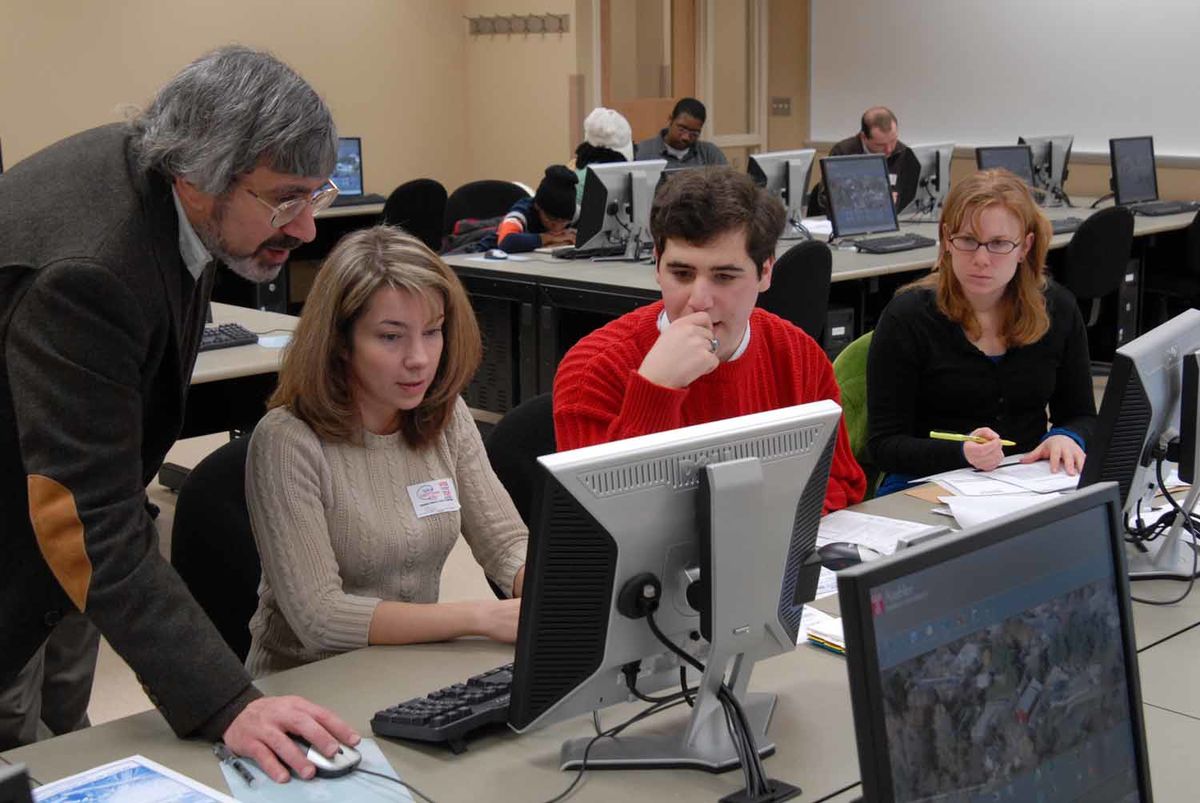 Students participate in the VITA Volunteer Income Tax Assistance Program.