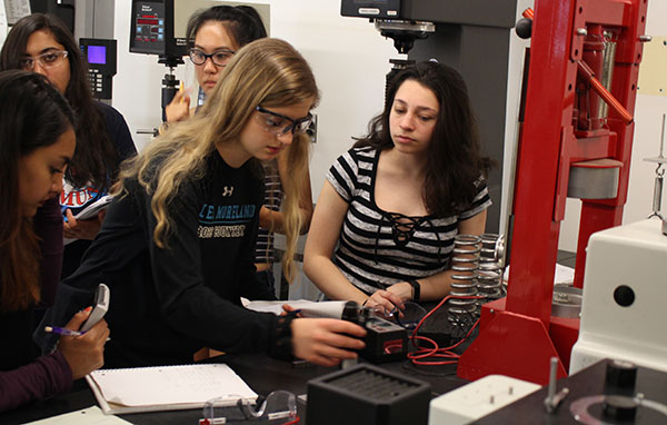 students in lab