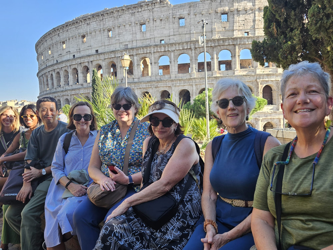Image of Temple s adult study abroad program cohort at the Colosseum in Rome.