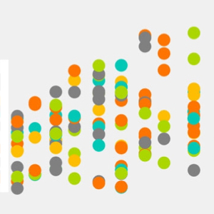 Image of colorful dots in vertical lines