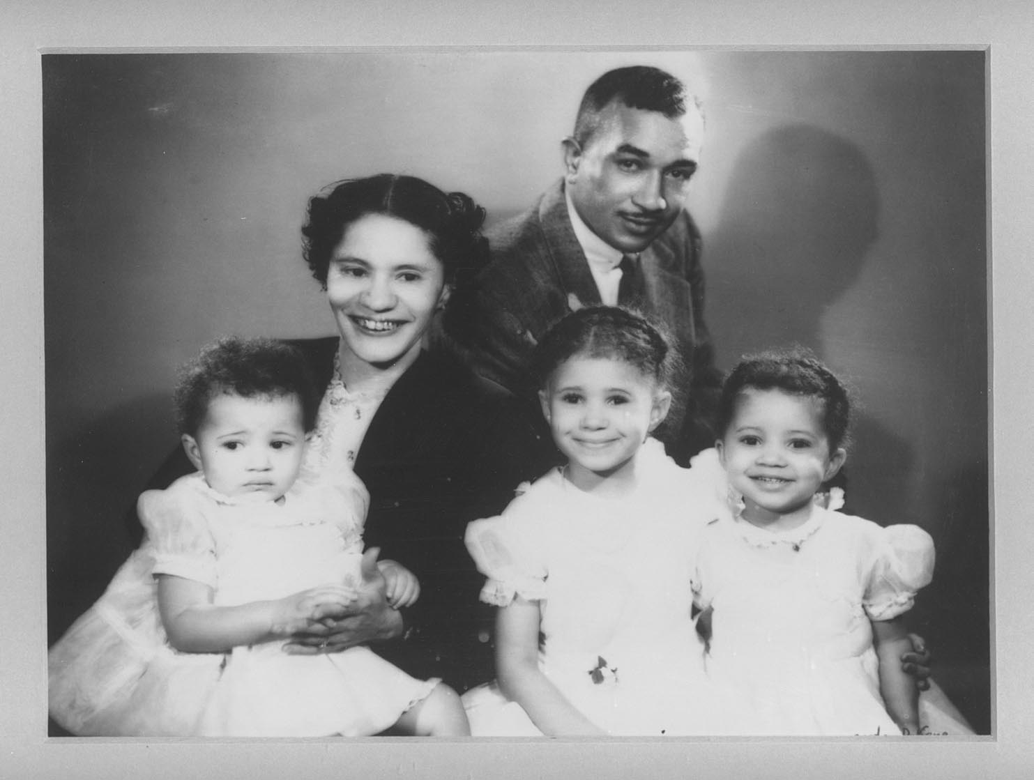 Cecil B. Moore and his wife and daughters.